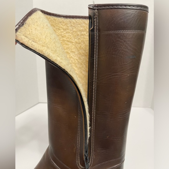 Vintage Moulded Construction zip calf riding boot-size 7-Sherpa lined - Picture 11 of 13